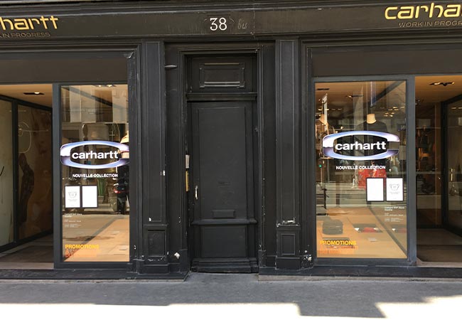 Stickers devanture Carhartt